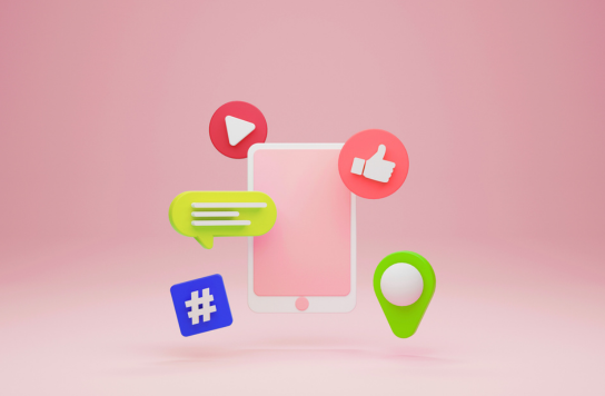 Social media marketing illustration